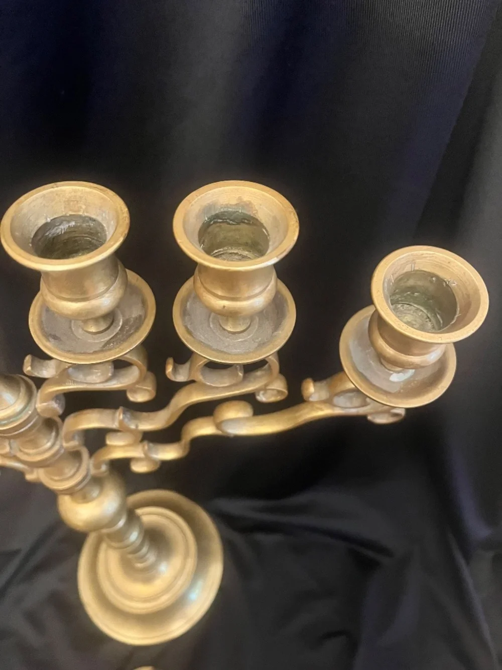 Grand 19th Century Brass Chanukah Menorah